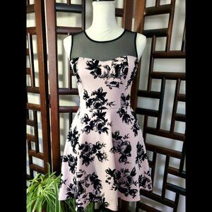 Trixxi Juniors Floral-Print Sleeveless Fit & Flare Dress (Size S)